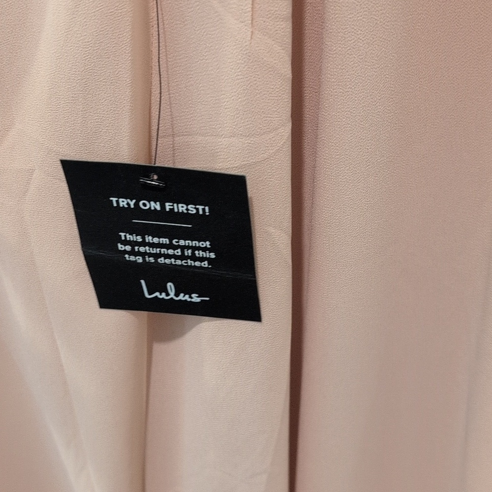 NWT Lulu’s - Make Me Marvel Blush V-Neck Sleeveless Maxi Dress - Picture 16 of 16